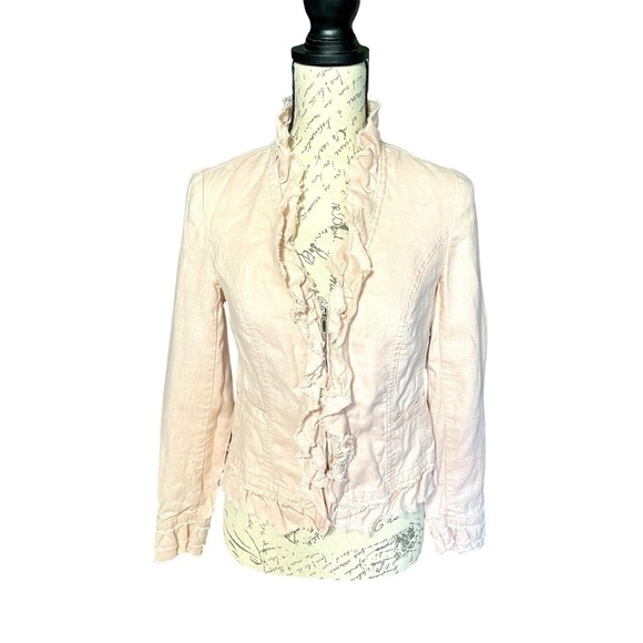INC International Concepts Pale Pink Linen Jacket Size XS - Picture 1 of 4